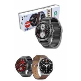 Erkeklere Özel Akıllı Saat Çelik Kordon Bluetooth Bağlantılı İOS ve Android Uyumlu