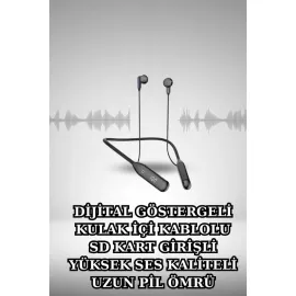 Alarm Ve Titreşim Özellikli Akıllı Saat Ve Mikrofonlu Kablolu Bluetooth Kulaklık 60 Saat