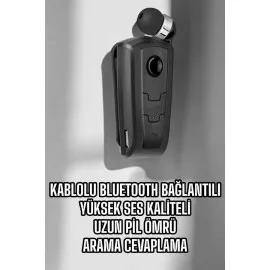 Makaralı Bluetooth Kulaklık Kulak İçi Android Ios Uyumlu Titreşimli