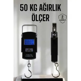 Ağırlık Ölçer 50 Kg El Terazisi El Kantarı Pilli Led Ekran