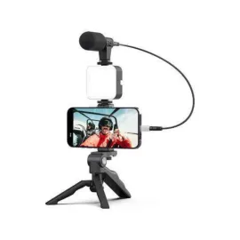 Video Making Kit Telefon Tutucu Vlog Video Mini Led Işıklı