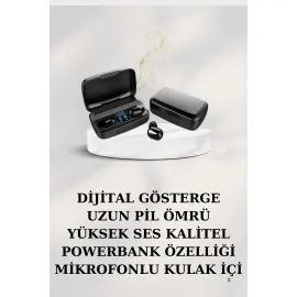 Dijital Göstergeli Bluetooth Kulaklık Kablosuz TWS Stereo Bluetooth 5.0
