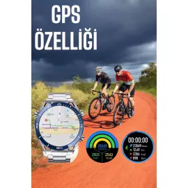 Akıllı Saat Yeni Nesil 2024 Model Metal Kordonlu Bluetooth Bağlantılı