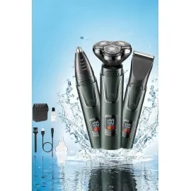 3 Başlıklı Profesyonel Saç Ve Sakal Bakım Seti Vücut, Burun Ve Kulak Tüy Alma