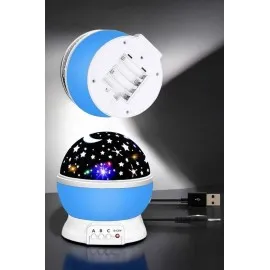 Yıldızlı Gökyüzü Projeksiyon Gece Lambası Hareketli Işık Şovu