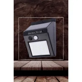 Bahçe Aydınlatma Sensörlü Güneş Enerjili Duvar Lambası 40 Led Işık