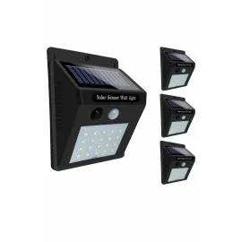 Solar Sensörlü Duvar Lambası Bahçe Lamba 20 Led Işık