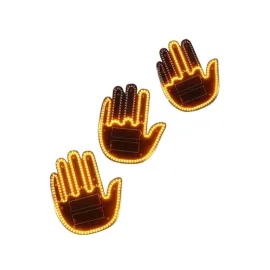 El Orta Parmak Led Kumandalı Araç İçi Reflektör Arka Cam El Simgesi