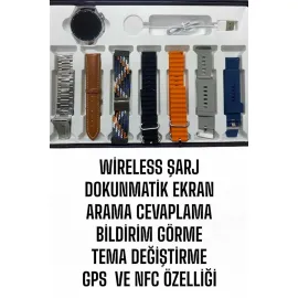 Akıllı Saat 7 Kordonlu Yeni Nesil Arama Cevaplayan Çok Fonksiyonlu