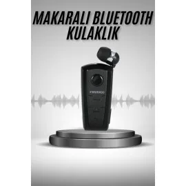 Makaralı Bluetooth Kulakiçi Yaka Kulaklığı Kablosuz Kulaklık