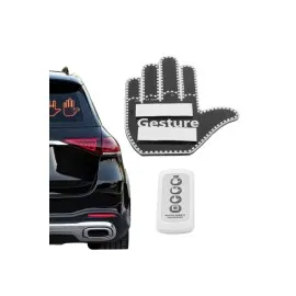 El Orta Parmak Led Kumandalı Araç İçi Reflektör Arka Cam El Simgesi