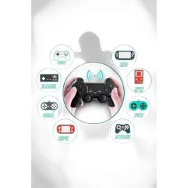 Gaming Atari 2.4g Uyumlu Kablosuz Çift Kol Game Stick