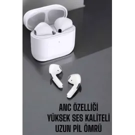 Beyaz Yeni Nesil Pro Bluetooth Kulaklık Yüksek Ses Kaliteli ANC Özelliği