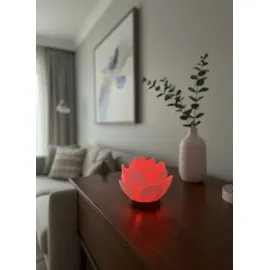 Lotus Tasarımlı Mum Thelight Rgb Ambiyans Lambası