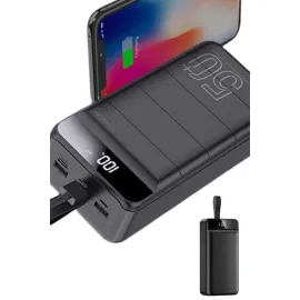 Hızlı Taşınabilir 50.000 Mah Powerbank Led Ekran Android ve İOS Uyumlu