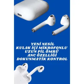 2.Nesil Yeni Model TWS Bluetooth Kulaklık Dokunmatik Kontrol Yüksek Ses Kaliteli