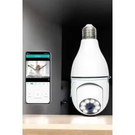 Güvenlik Kamerası Wifi Kamera Duylu Ev Kamerası Wifi Bağlantılı Dönebilen