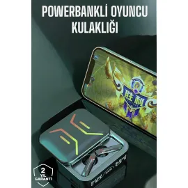 Powerbankli Bluetooth Kulaklık Yüksek Ses Kaliteli Kablosuz