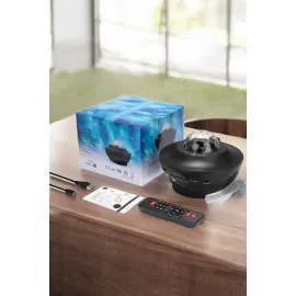 Projektör Yıldız Gece Lambası Disko Topu Bluetooth Bağlantılı Taşınabilir Şarjlı