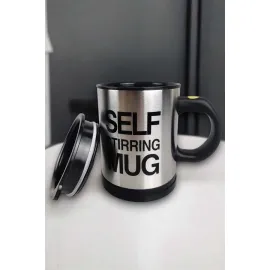 Yazılı Mug Kupa Karıştırıcı Özelliği Ve Paslanmaz Çelik