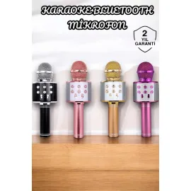 Şarjlı ve Uzun Pil Ömürlü Karaoke Mikrofon USB Bellek Destekli, Profesyonel Ses