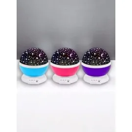 Dönen Renkli Gökyüzü Projektörlü Gece Lambası