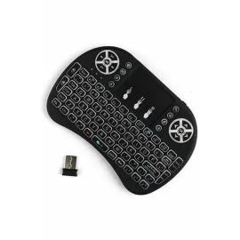 Kablosuz Türkçe Q Klavye RGB Işıklı Televizyon Ps3 Dokunmatik Mouse