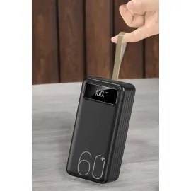 Powerbank 60.000 Mah Dijital Göstergeli 4 Portlu Taşınabilir