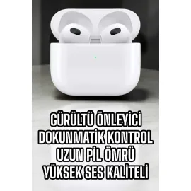 Bluetooth Kulaklık 3.Nesil Kablosuz Uzun Pil Ömrü Dokunmatik Kontrol