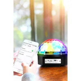 Bluetooth ve Uzaktan Kumandalı Çok Renkli Masaüstü Disko Topu