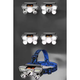 Ultra Güçlü Led Işık Şarjlı Kafa Lambası Balıkçı Lambası Kafa Feneri