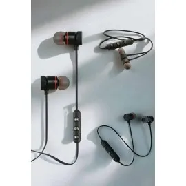 Kablosuz Sport Mıknatıslı Mikrofonlu Kulak İçi Kulaklık