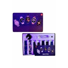 7 Kordonlu Akıllı Saat Siyah Kasa Dokunmatik Ekran Uyku Ve Sağlık Takibi