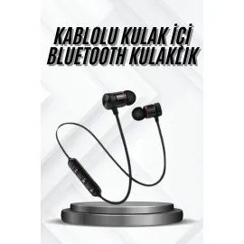 Bluetooth Bağlantılı Kablolu Mıknatıslı Sport Kulaklık