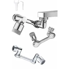 Mutfak Musluk Başlığı 1080 Derece Dönebilir Oynar Başlıklı Musluk Aparatı