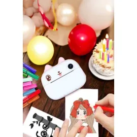 Çocuklar için Fotoğraf Makinesi Anlık Baskı Makinesi HD Görüntü Kalitesi