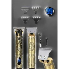 Tıraş Makinesi Şarjlı Profesyonel Saç Kesme Makinesi Gold Çizik Tıraş