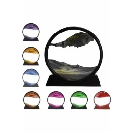 Dekoratif Sulu Kum Saati Ofis Masa Üstü Ev Yuvarlak Kum Saati