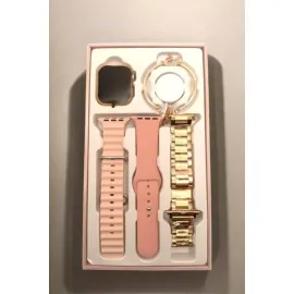 Akıllı Saat Amoled Ekran 3 Kordonlu Aksesuar Hediyeli Sesli Görüşme