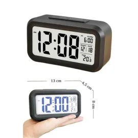 Dijital Masa Saati Termometre Takvim Led Ekran Pilli Ev Ofis Masası