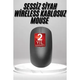 Siyah Kablosuz Mouse Wireless Mouse Minimal Tasarım