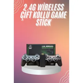 4k Game Stick Oyun Konsolu 2.4g Kablosuz Çift Kol Nostaljik Oyunlar