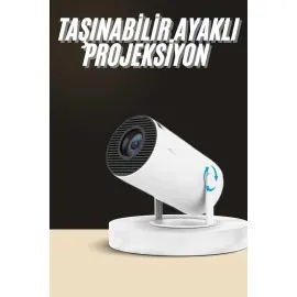 Ayaklı Projeksiyon Taşınabilir Mini Projektör Sinema Projektörü Android