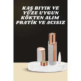Kaş Biyik Ve Yüz Epilasyon Aleti Ve Titreşimli Yüz Temizleme Masaj Aleti İkili Set