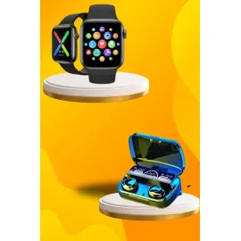 Kaliteli Akıllı Saat Ve Kaliteli Bluetooth Kulaklık Anc Özelliği Uzun Pil Ömrü