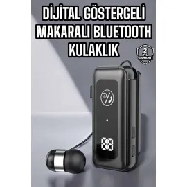 Kablolu Makaralı Bluetooth Kulaklık Uzun Pil Ömrü Dijital Göstergeli