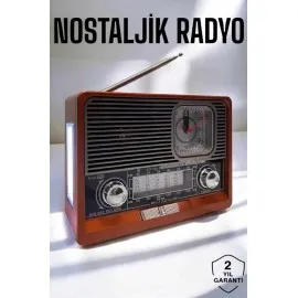 Nostaljik Radyo Usb,aux Ve Sd Kart Girişli Bluetooth Bağlantılı