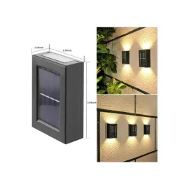 Dekoratif Duvar Lambası Solar Güneş Enerjili Bahçe Aydınlatması