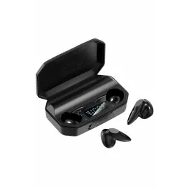 Rgb Işıklı Çift Mikrofonlu Siyah Profesyonel Oyuncu Kulaklığı Kablosuz Kulakiçi