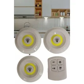 Kablosuz Pilli Işıldak  Masa Lambası Mutfak Tezgah Altı Banyo Dolabı Dolap İçi